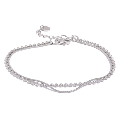 Delicate Double Layered Chain Bracelet