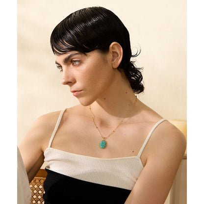 Amaze Me Amazonite Pendant Necklace - Stella Sage