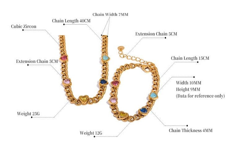 Armored Amor Bracelet & Necklace - Stella Sage