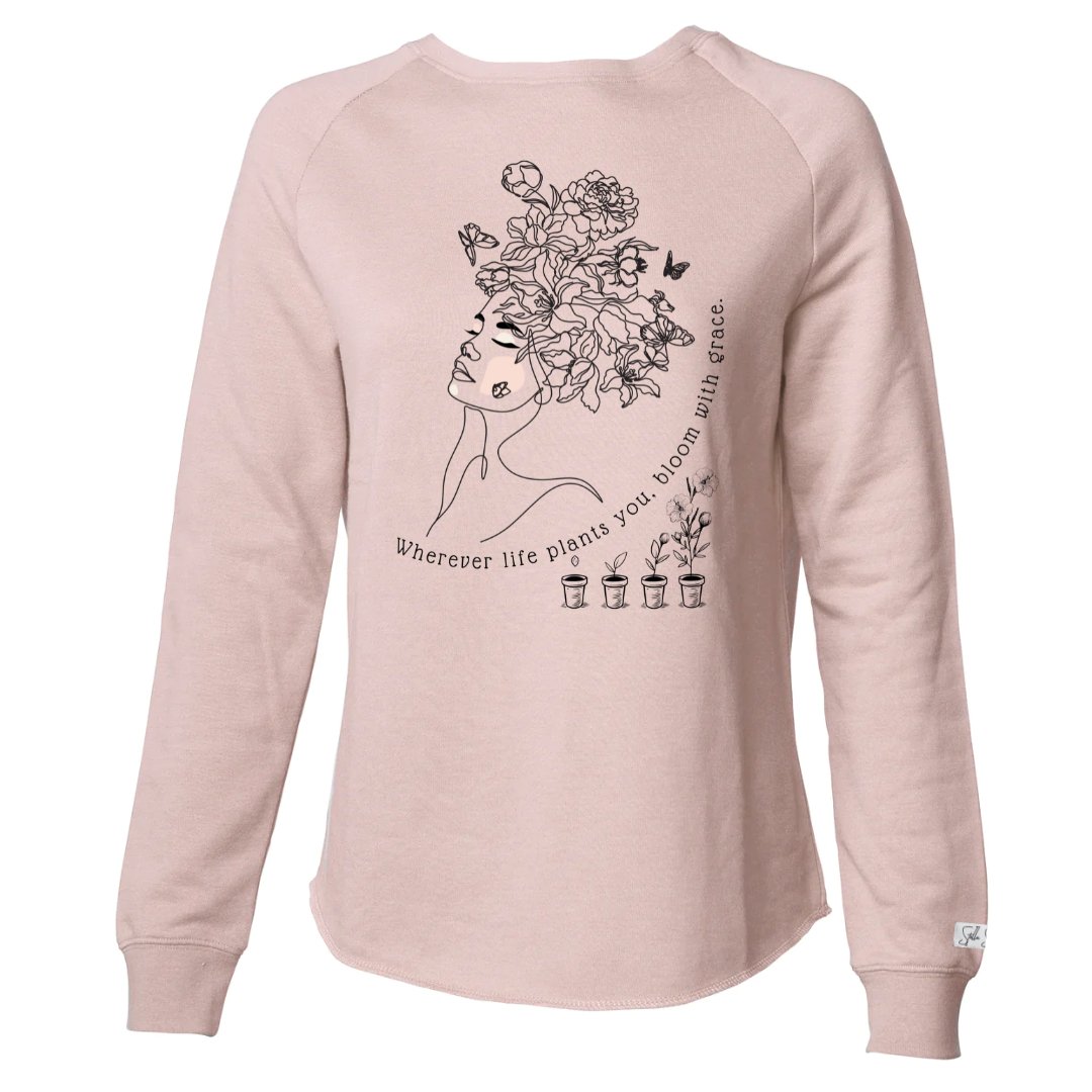 Bloom with Grace Lightweight Sweatshirt - Stella Sage