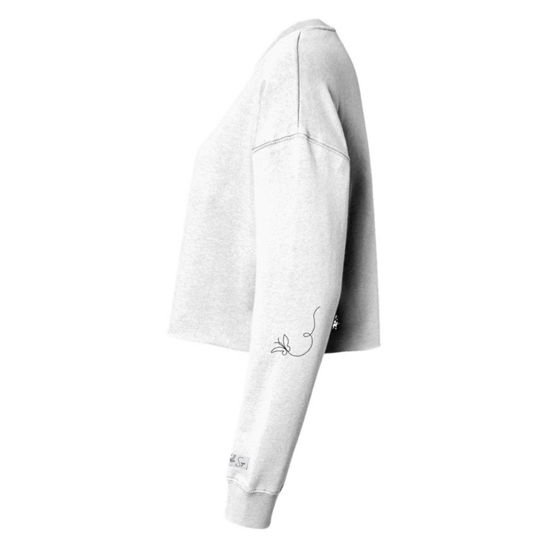 Butterfly Thoughts Lightweight Cropped Crew - Stella Sage