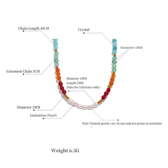 Colorful Crystal Choker Necklace - Stella Sage