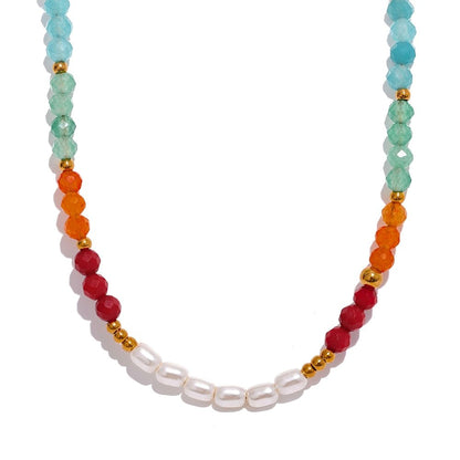 Colorful Crystal Choker Necklace - Stella Sage
