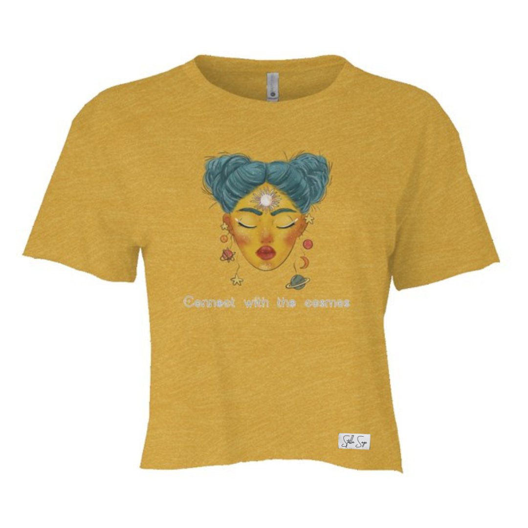 Connect with the Cosmos Cali Cropped Tee - Stella Sage