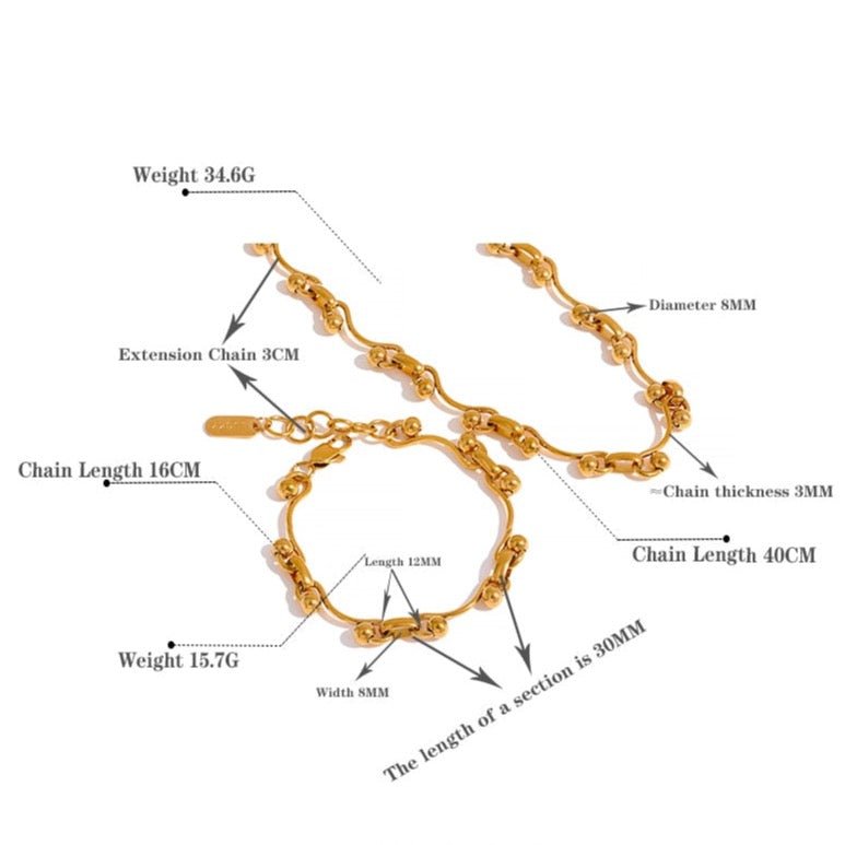 Coupled Together Bracelet and Necklace - Stella Sage