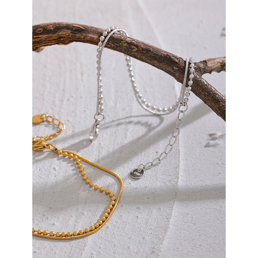 Double Layered Chains Bracelet - Stella Sage