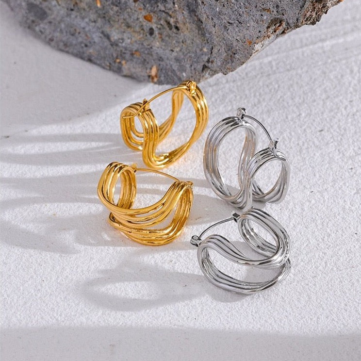 Double U Hoop Earrings - Stella Sage