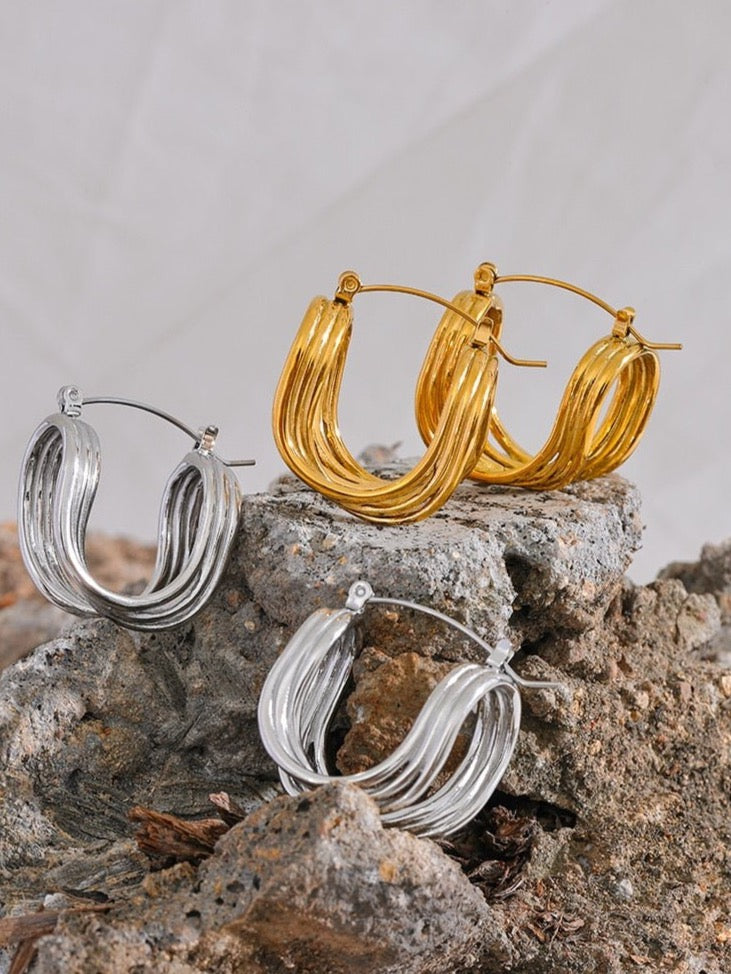 Double U Hoop Earrings - Stella Sage