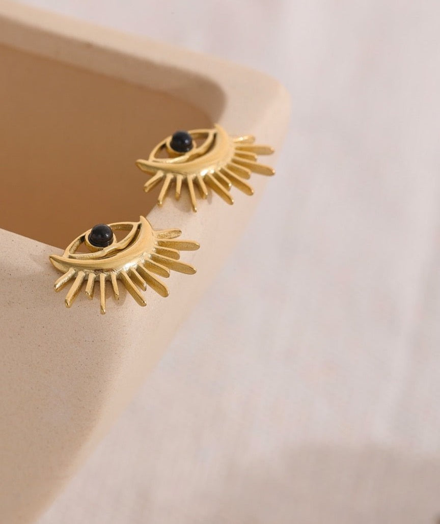 Evil Lash Stud Earrings