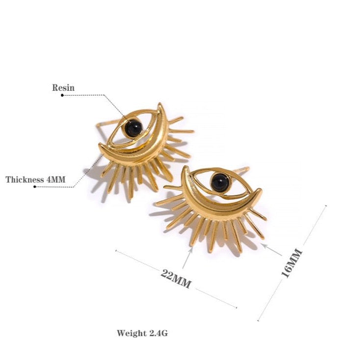 Evil Lash Stud Earrings