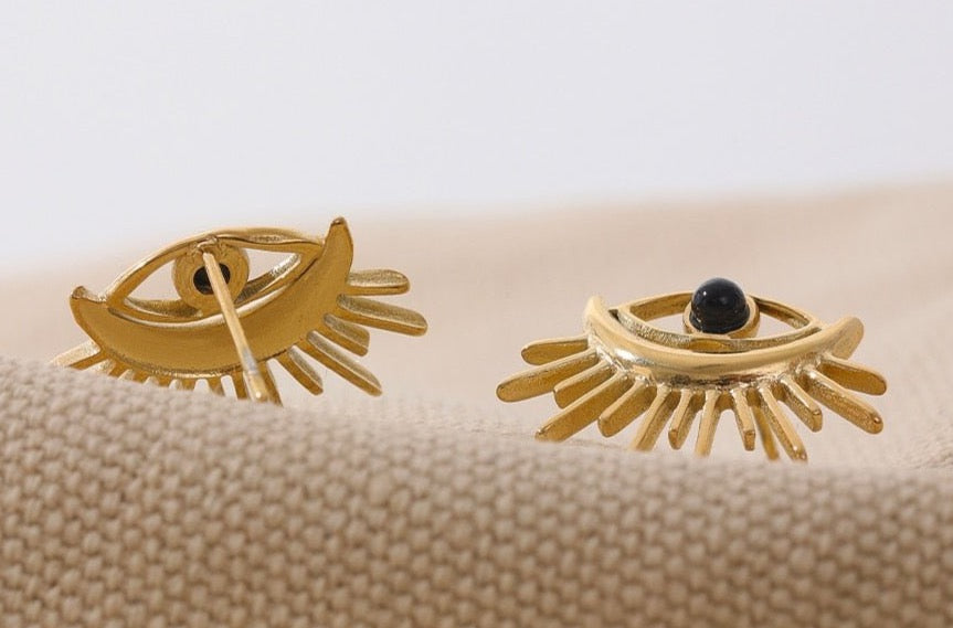 Evil Lash Stud Earrings