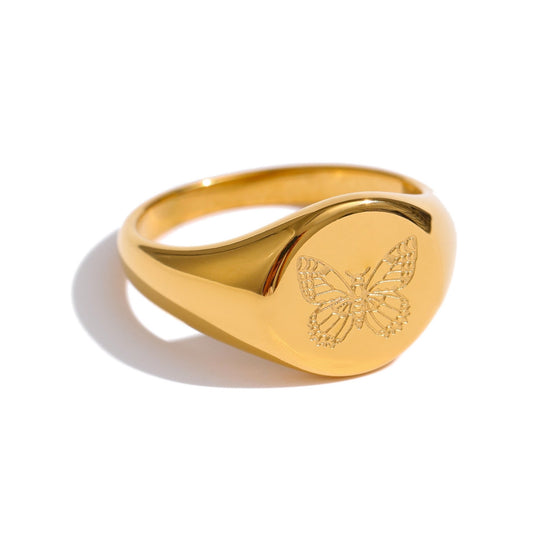 Golden Butterfly Ring - Stella Sage