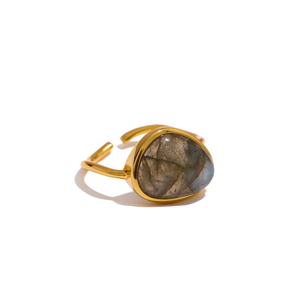 Golden Moonstone Rings - Stella Sage