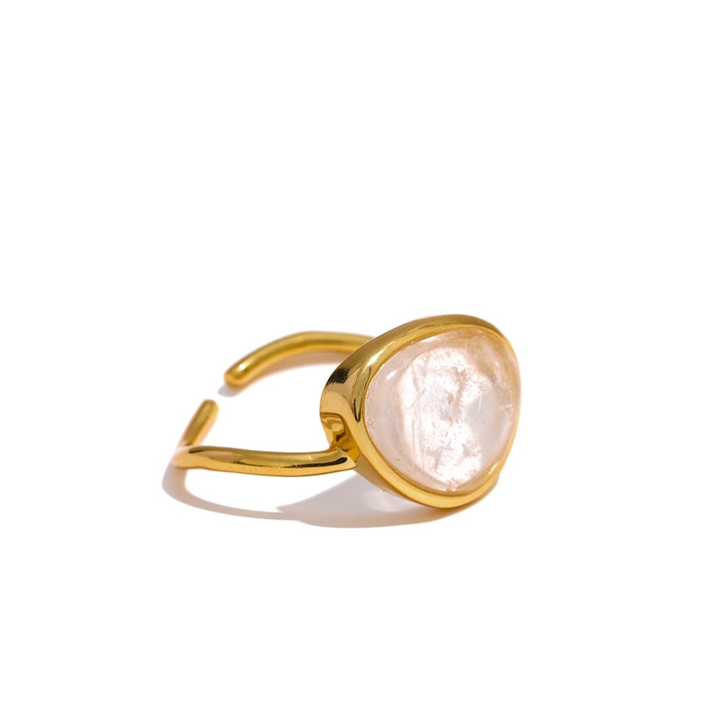 Golden Moonstone Rings - Stella Sage