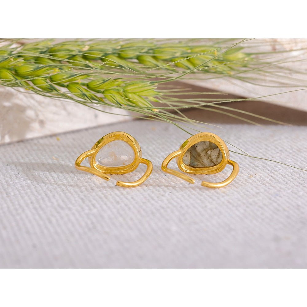 Golden Moonstone Rings - Stella Sage