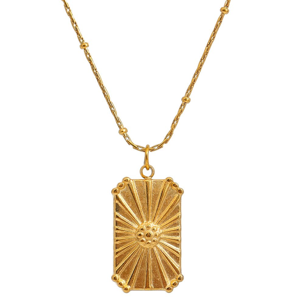 Golden Radiance Pendant Necklace - Stella Sage