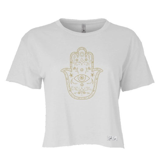 Hamsa Cali Crop Tee - Stella Sage