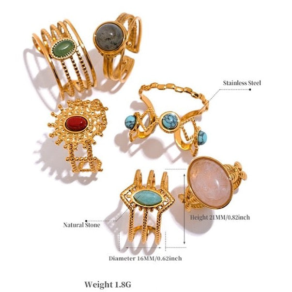 Naturally Banded Rings - Stella Sage