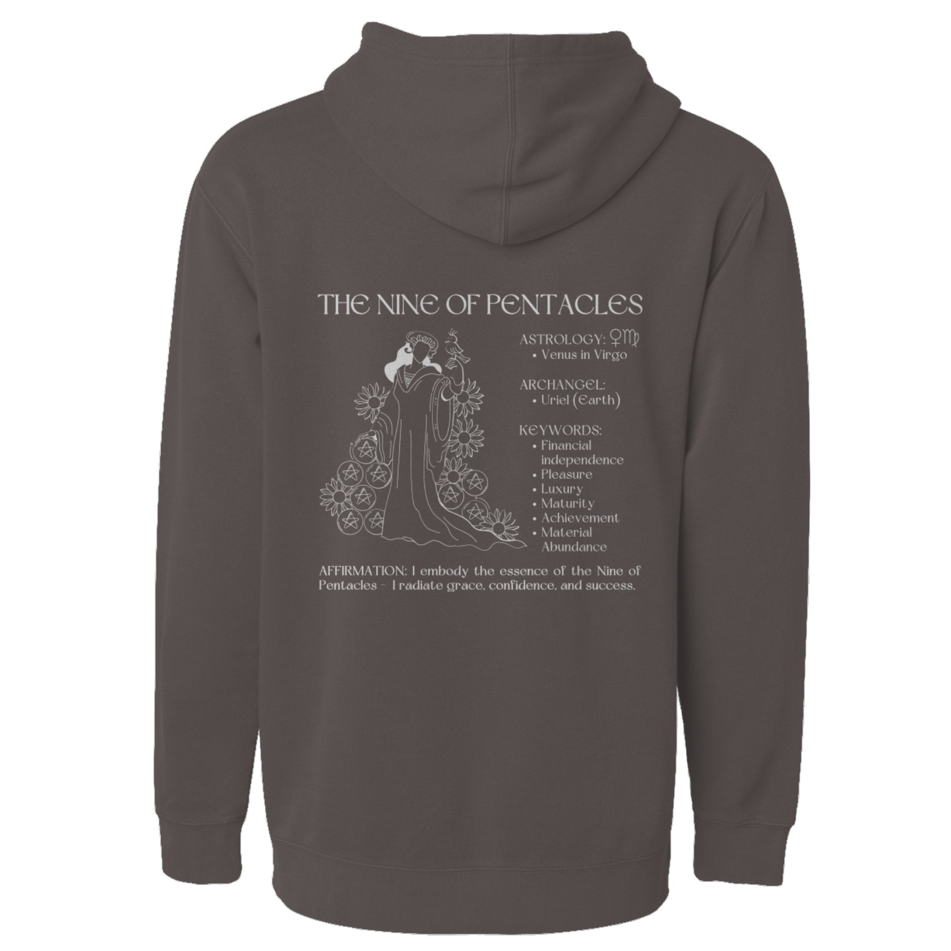 Nine of Pentacles Pigment Dyed Hoodie - Stella Sage