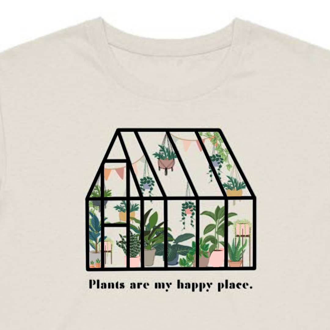 Plants are my Happy Place Crop Tee - Stella Sage