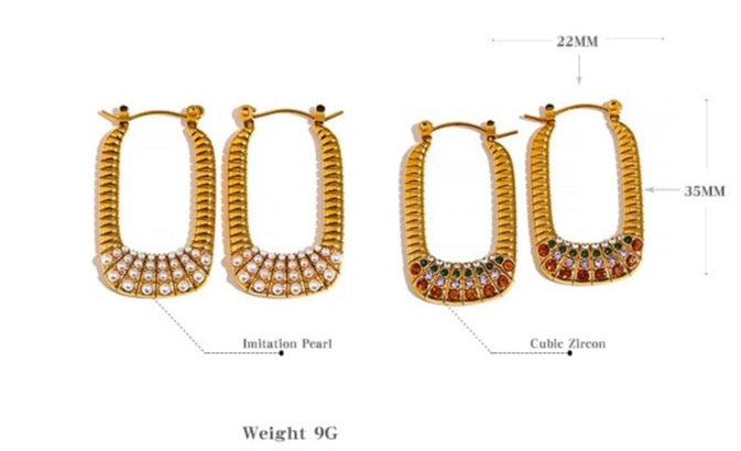 Polarized Pearl Hoop Earrings - Stella Sage