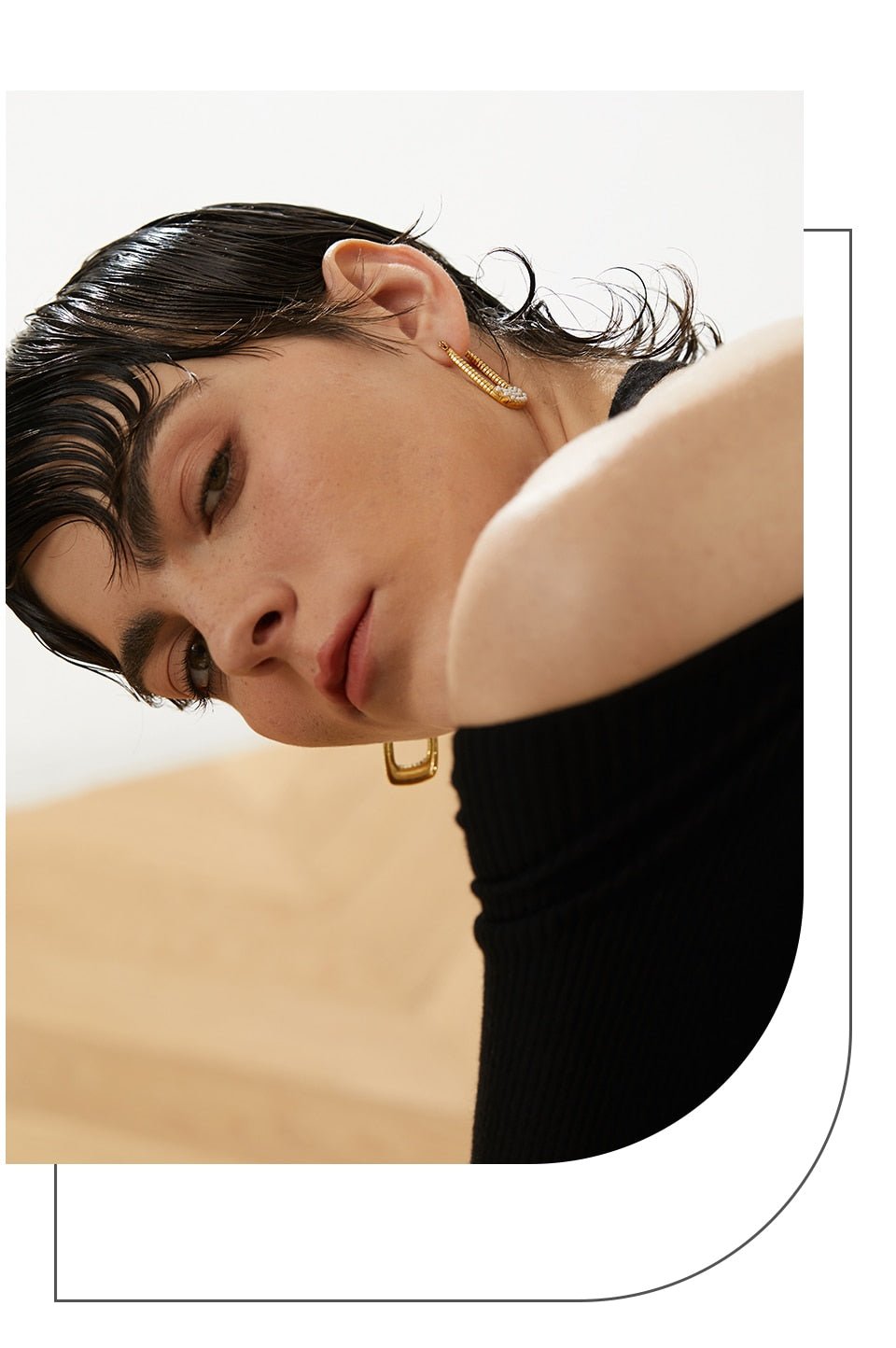 Polarized Pearl Hoop Earrings - Stella Sage