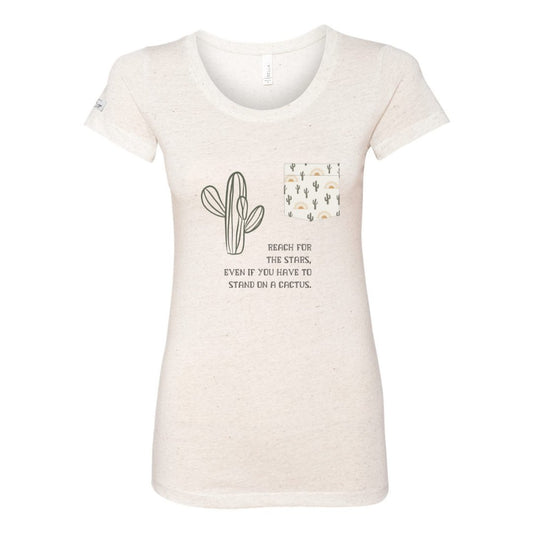 Prickly Pursuit Triblend Pocket Tee - Stella Sage