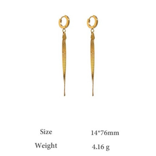 Sleek and Slender Drop Earrings - Stella Sage
