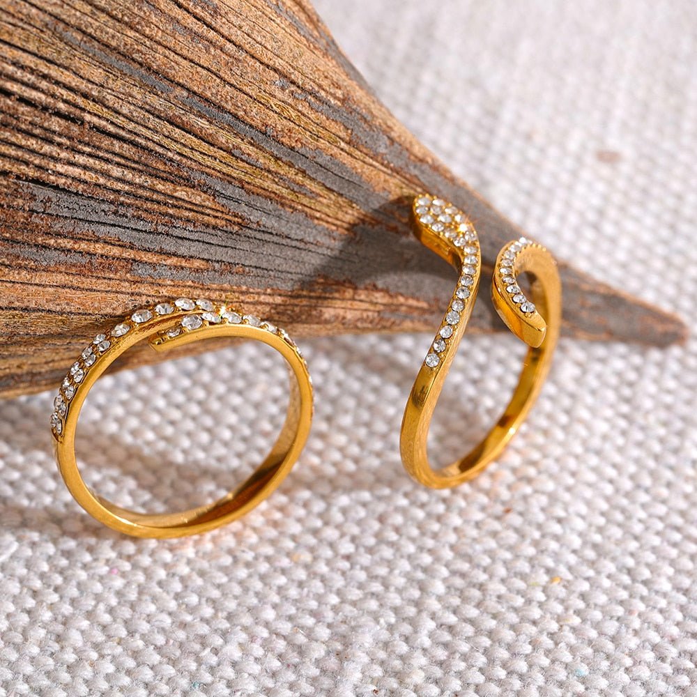 Slithering Sparkle Serpent Rings