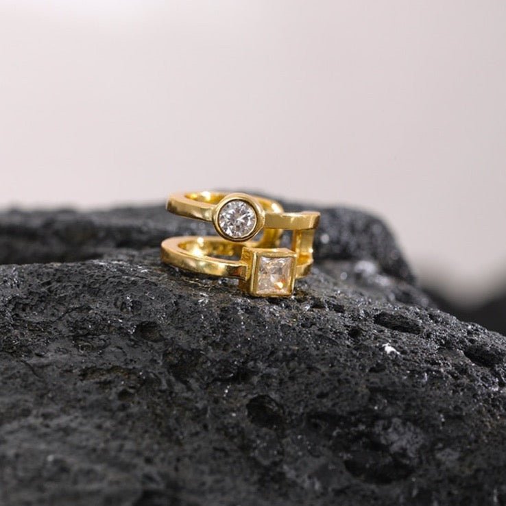 Sterling Geo Crystal Cartilage Cuff - Stella Sage