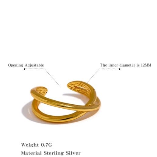 Sterling Intersected Cartilage Cuff - Stella Sage