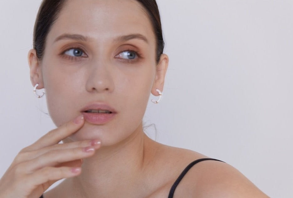 Supernova Enamel Hoop Stud Earrings - Stella Sage