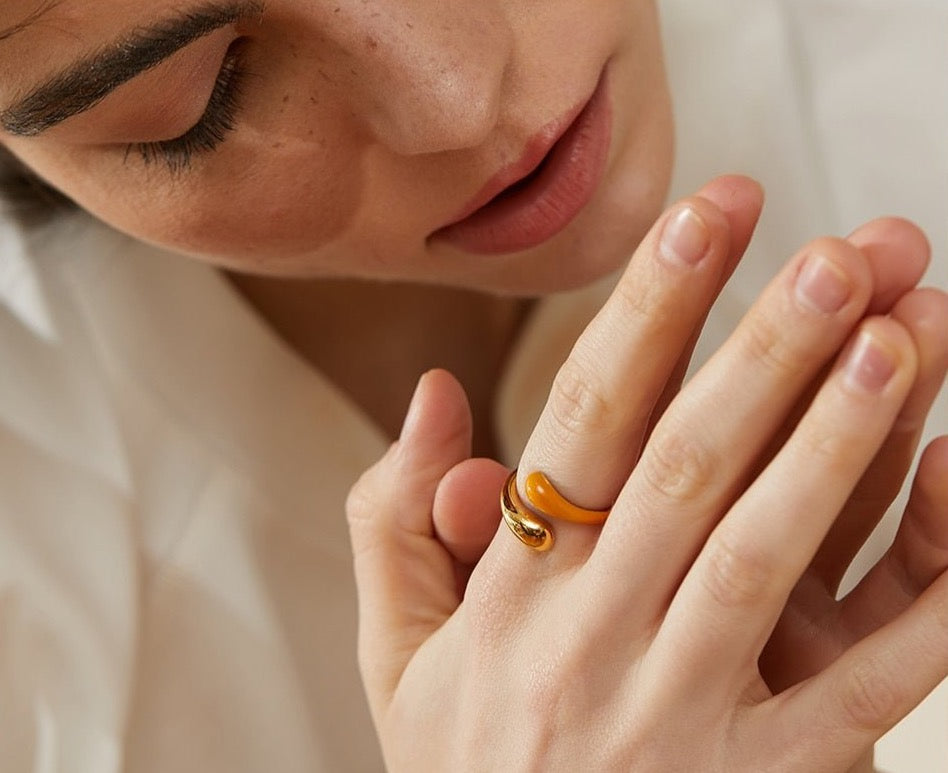 Sweet and Spiral Enamel Ring - Stella Sage