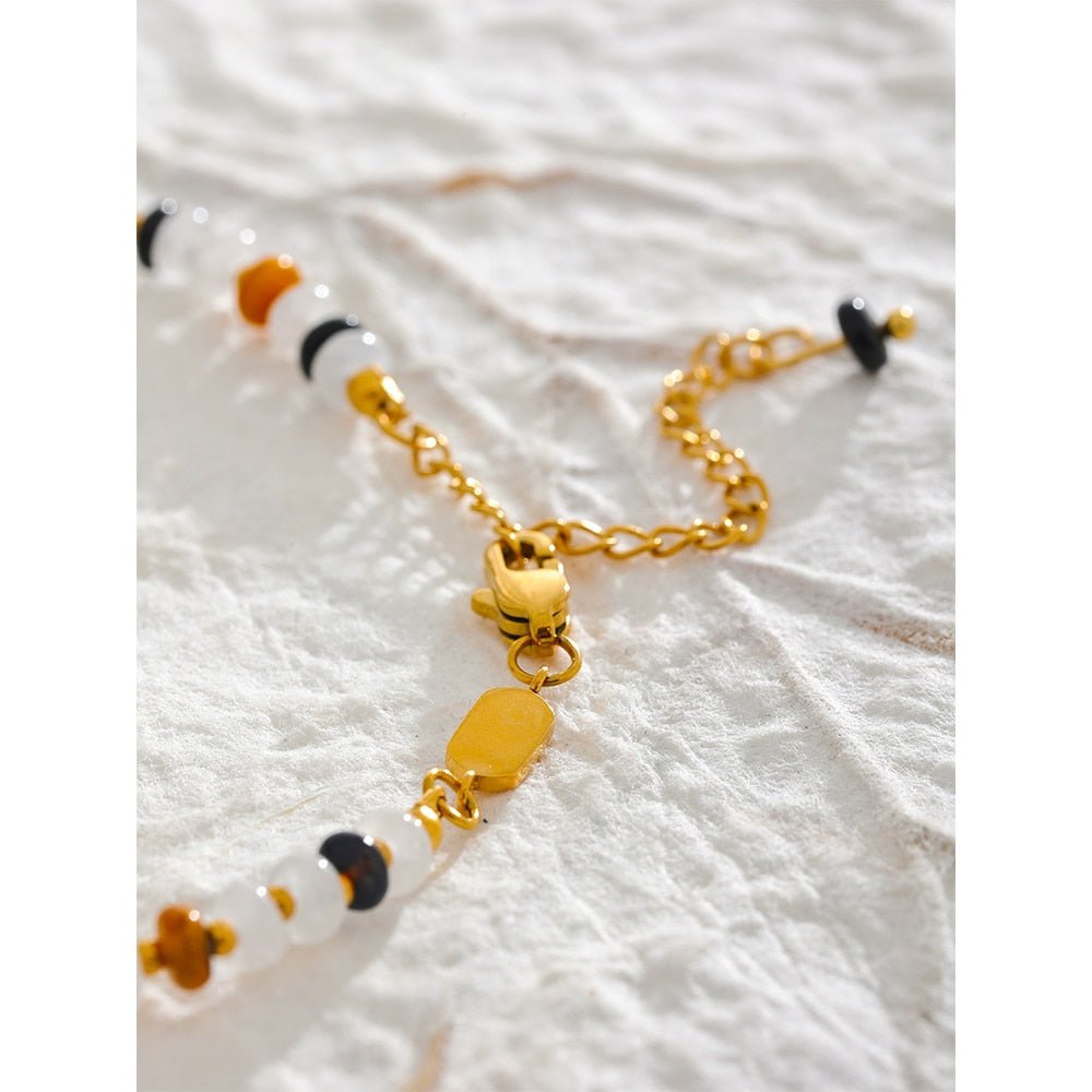 Tiger Bead Collar Necklace - Stella Sage