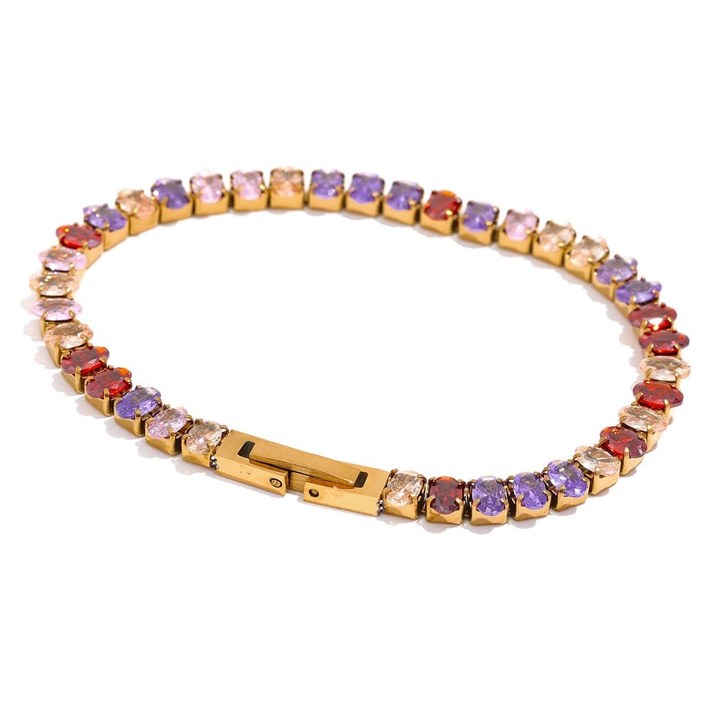 Tinted Twinkle Tennis Necklaces & Bracelets - Stella Sage