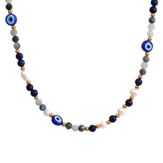 Turkish Eye Collar Necklace - Stella Sage