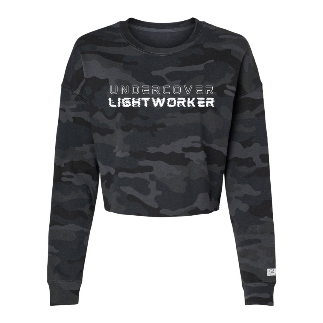 Undercover Lightworker Camo Cropped Crew - Stella Sage