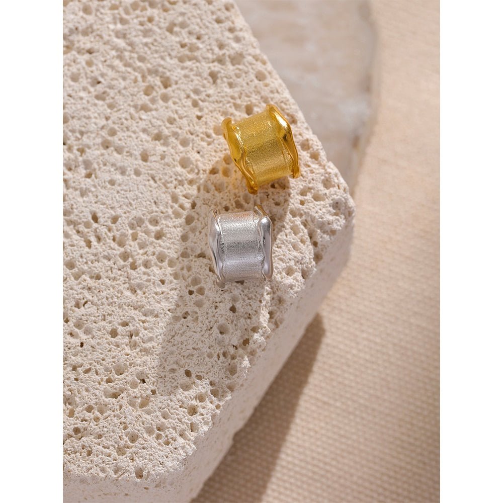 Wide Sterling Wavy-Edged Cartilage Cuff - Stella Sage