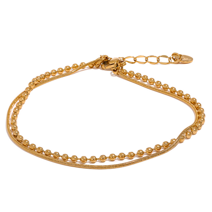 Delicate Double Layered Chain Bracelet