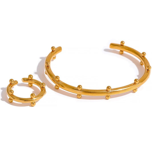 Atomic Evolution Cuff Bracelet & Ring