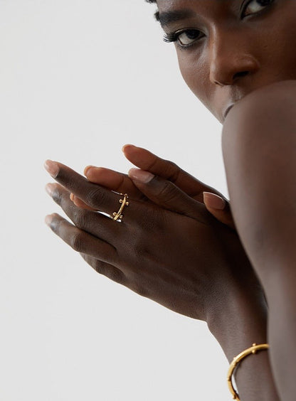 Atomic Evolution Cuff Bracelet & Ring
