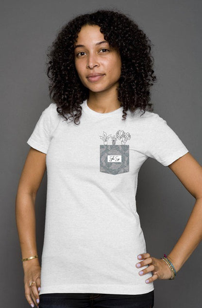 Beautiful Life Triblend Pocket Tee - Stella Sage