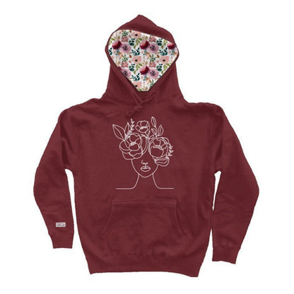 Blooming Thoughts Lined Hood Heavyweight Hoodie - Stella Sage