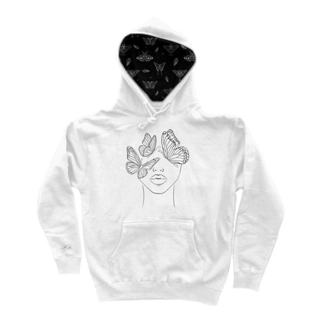 Butterfly Lined Hood Heavyweight Hoodie - Stella Sage