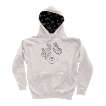 Butterfly Lined Hood Heavyweight Hoodie - Stella Sage