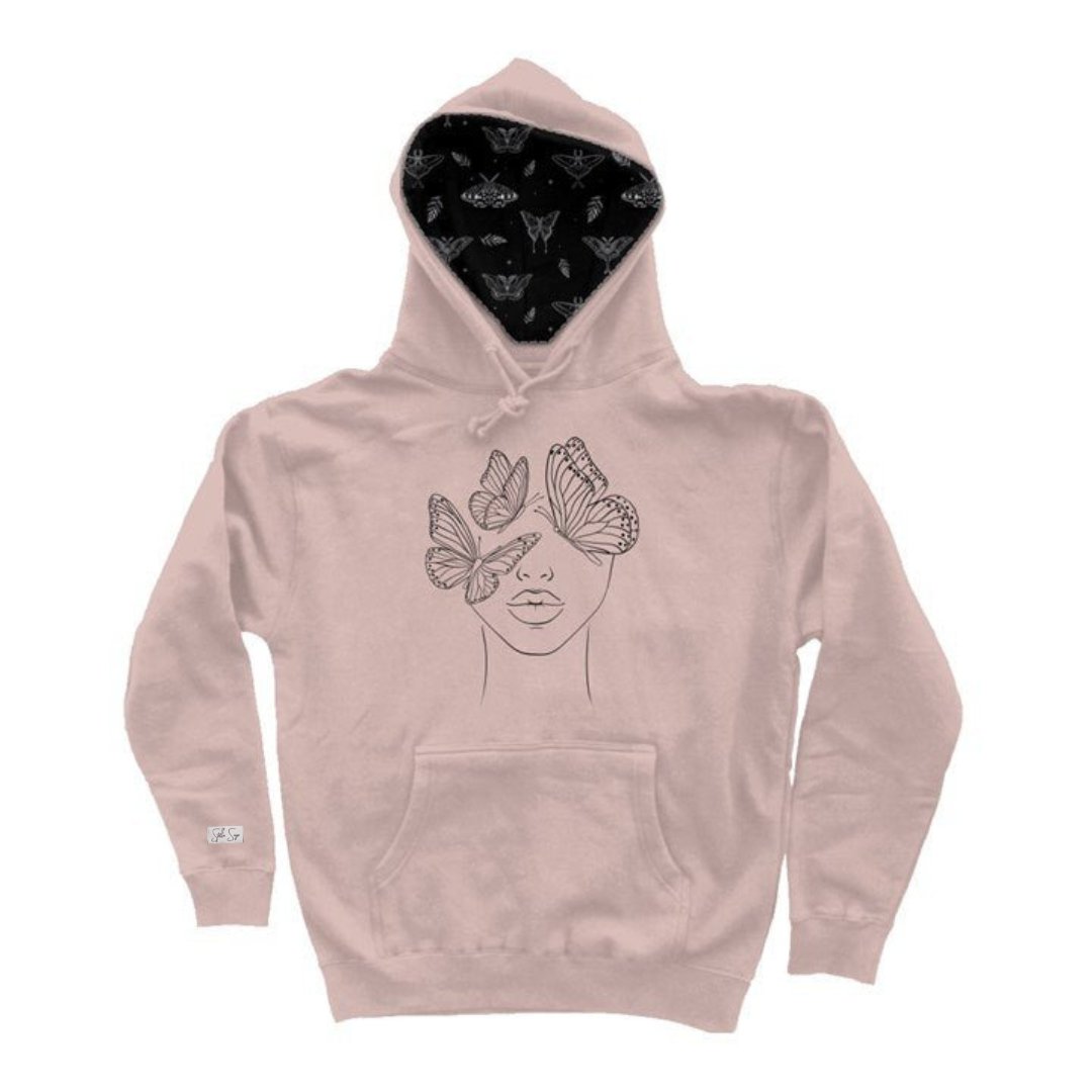 Butterfly Lined Hood Heavyweight Hoodie - Stella Sage