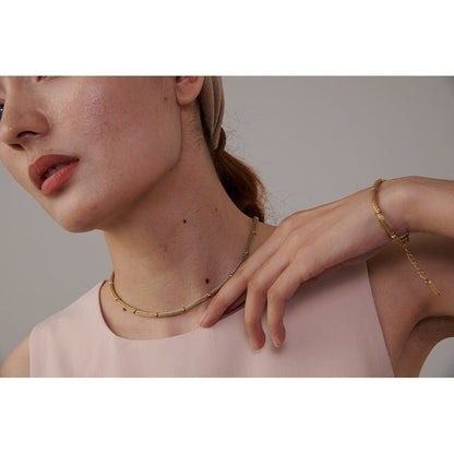 Channeled Statement Necklace & Bracelet