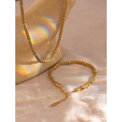 Channeled Statement Necklace & Bracelet