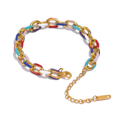 Colorful Chains Necklace & Bracelet - Stella Sage