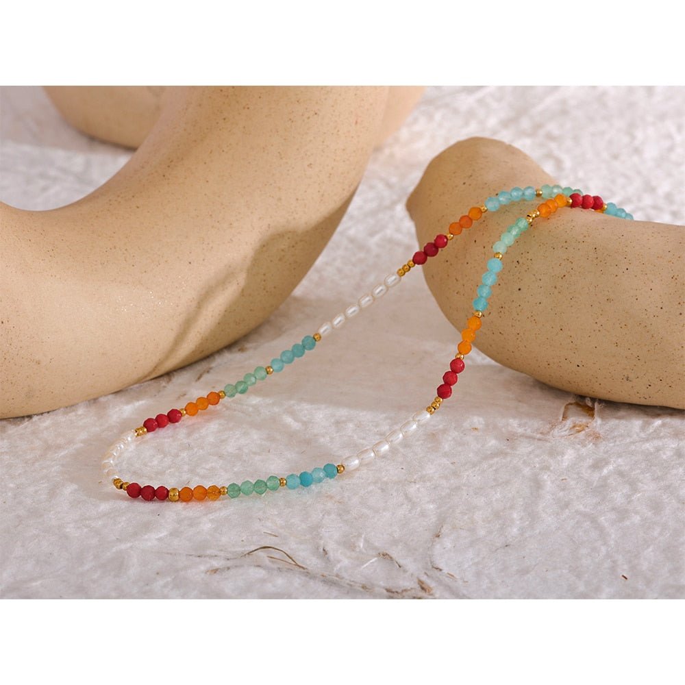 Colorful Crystal Choker Necklace - Stella Sage
